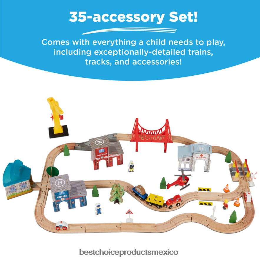 juguete y juego | Mesa de tren de 35 piezas, gran juego multiusos con tablero reversible Best Choice Products multicolor X080FZ483