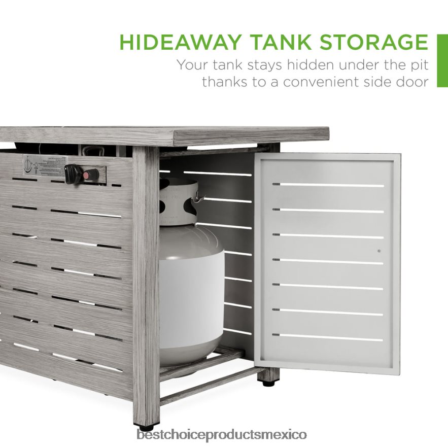 vida al aire libre | Brasero de gas propano de acero de 50,000 BTU con encendido automático Best Choice Products gris X080FZ854