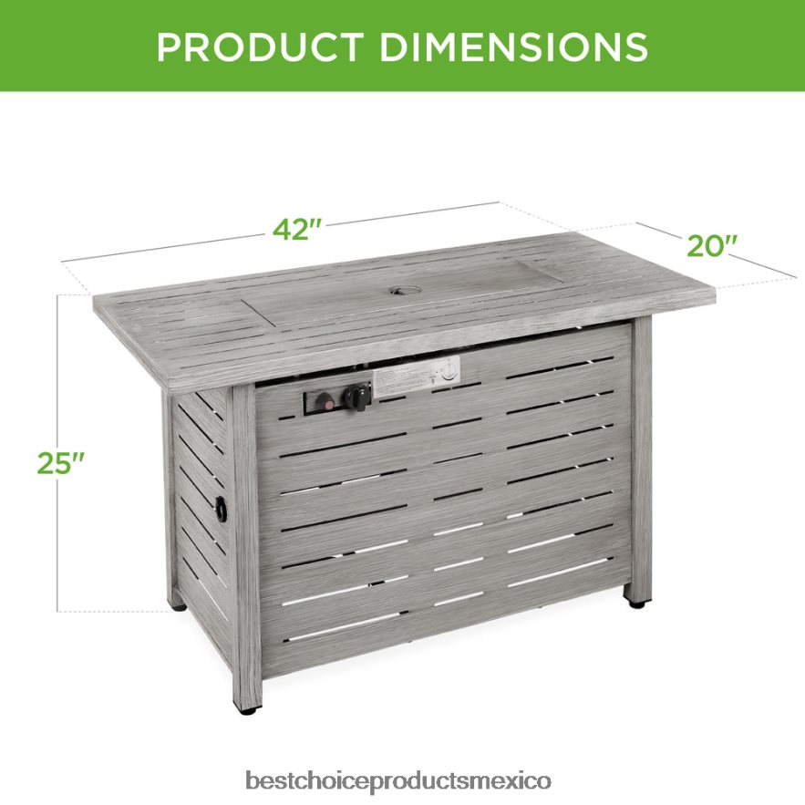 vida al aire libre | Brasero de gas propano de acero de 50,000 BTU con encendido automático Best Choice Products gris X080FZ854