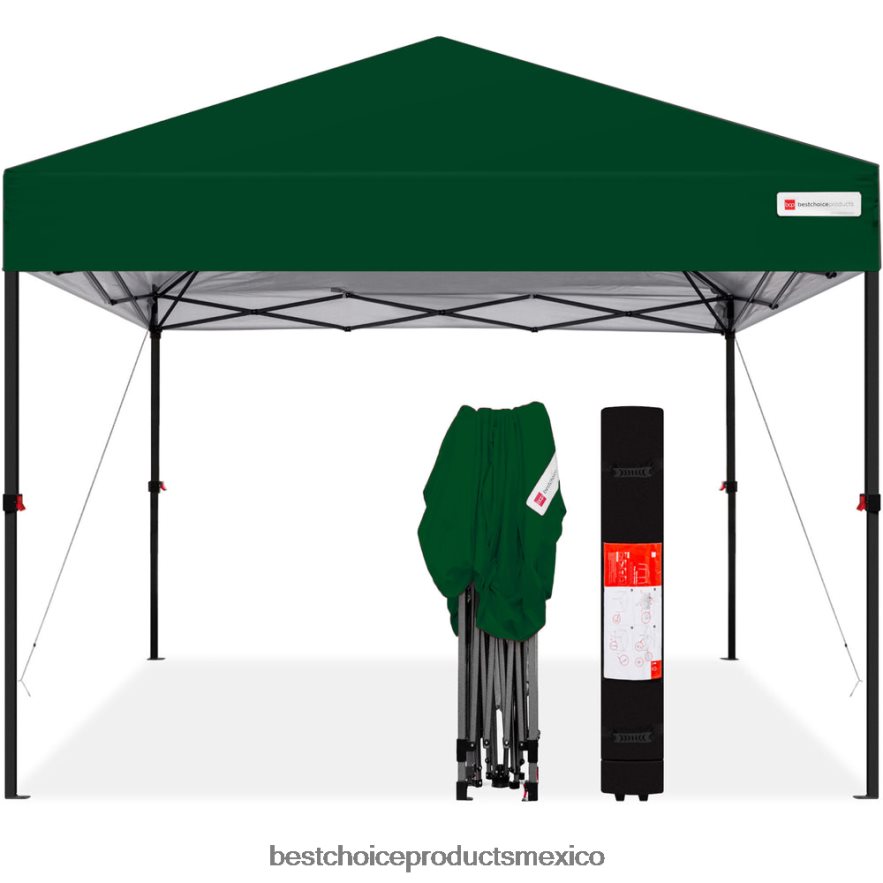 vida al aire libre | Toldo desplegable instantáneo para una sola persona con bolsa con ruedas Best Choice Products bosque verde X080FZ1061