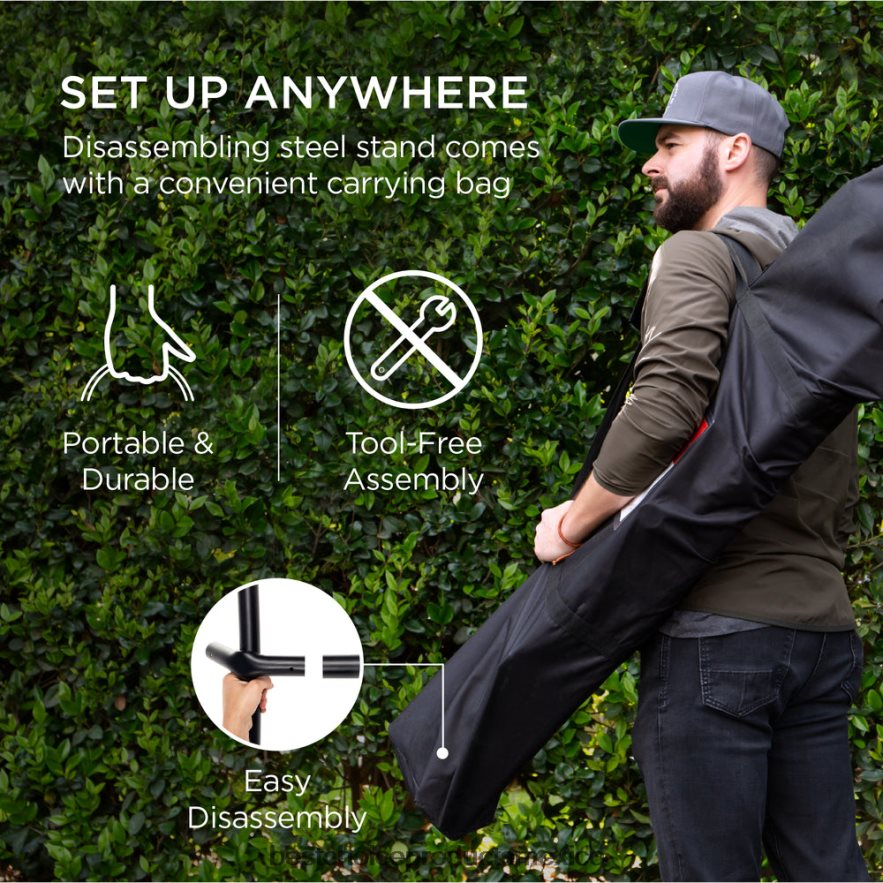 vida al aire libre | Hamaca doble estilo brasileño para 2 personas con bolsa de transporte y soporte de acero Best Choice Products rayas del desierto X080FZ879