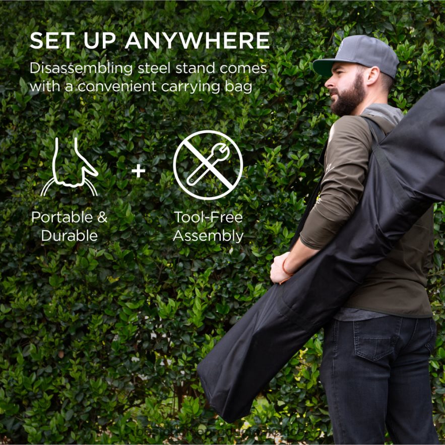 vida al aire libre | soporte de hamaca ajustable para hamacas de 9 a 14 pies Best Choice Products negro X080FZ423