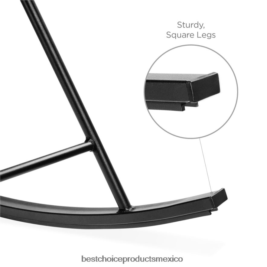 vida al aire libre | Juego de bistró con mecedora Acapulco de cuerda tejida para patio de 3 piezas Best Choice Products azul X080FZ1419