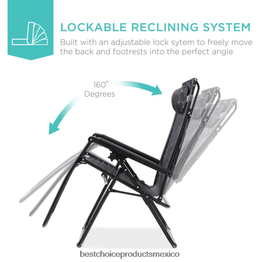 vida al aire libre | Sillón reclinable plegable de gravedad cero para patio con dosel y bandeja lateral Best Choice Products camuflaje X080FZ788