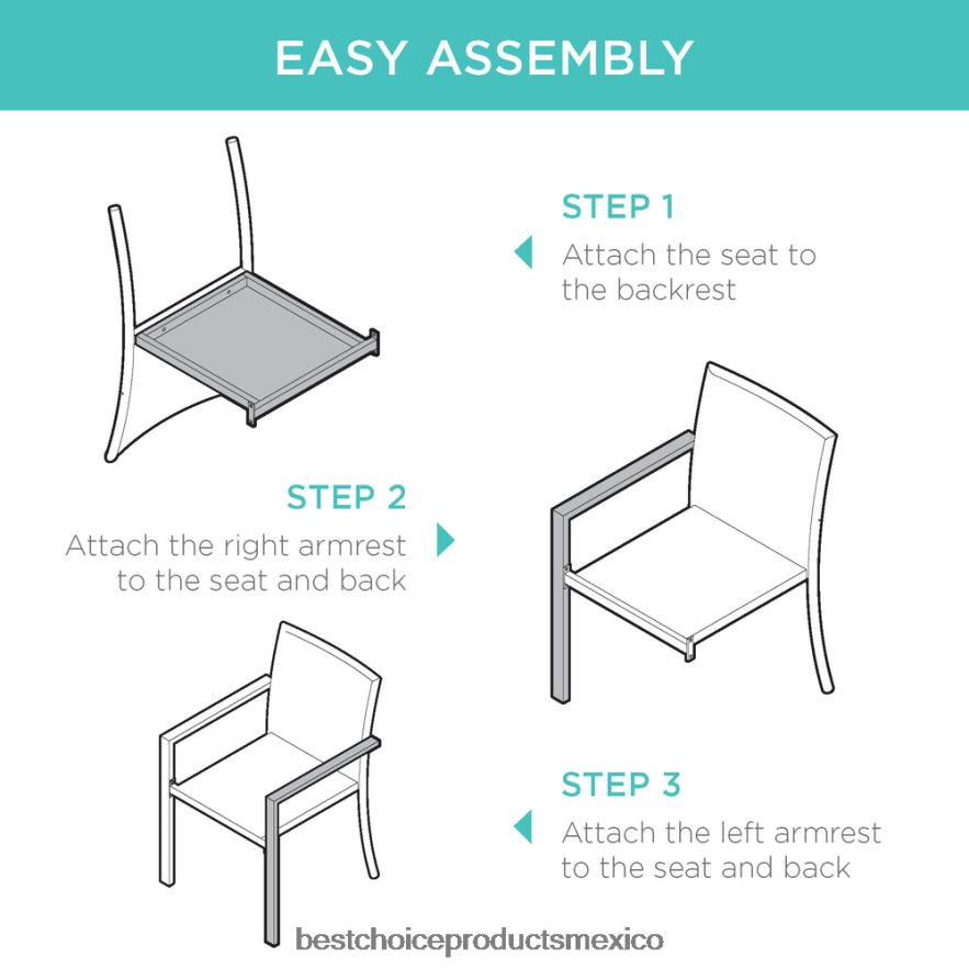 vida al aire libre | juego de 2 sillas de mimbre apilables con reposabrazos y muebles decorativos de acero Best Choice Products gris X080FZ400