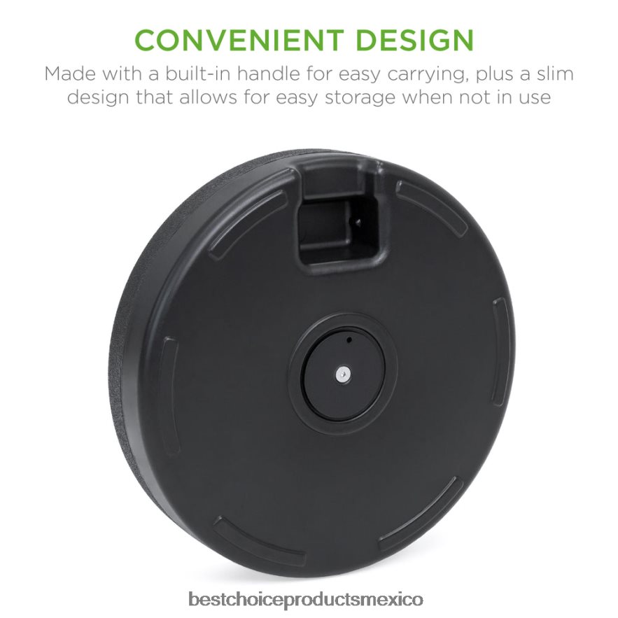 vida al aire libre | Accesorio de soporte de poste de base de sombrilla de plástico para patio con perilla ajustable Best Choice Products negro X080FZ424