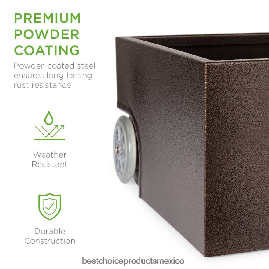 vida al aire libre | Base de paraguas de acero portátil que soporta hasta 150 libras con macetero rellenable y ruedas. Best Choice Products marrón X080FZ422