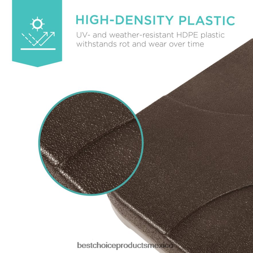 vida al aire libre | Juego de placa base cuadrada con soporte para sombrilla de patio compensado en voladizo de 4 piezas Best Choice Products marrón X080FZ1389