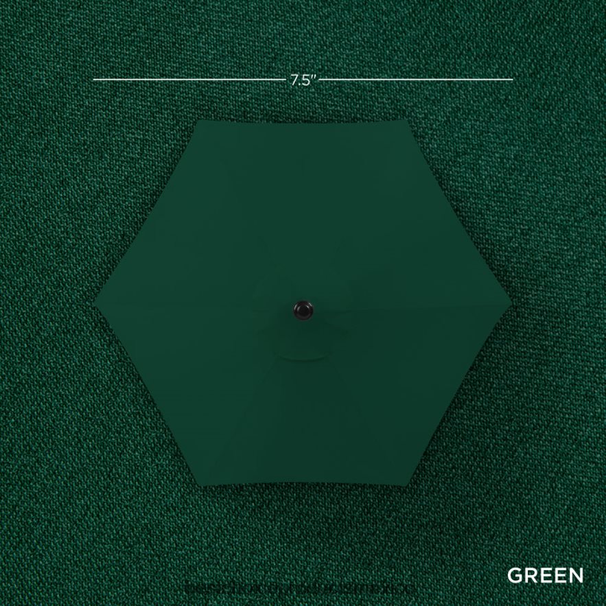 vida al aire libre | Sombrilla solar para patio al aire libre con botón de inclinación y manivela Best Choice Products verde X080FZ864